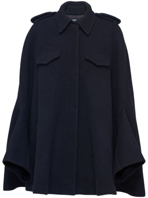 prada cape coat|farfetch Prada coats.